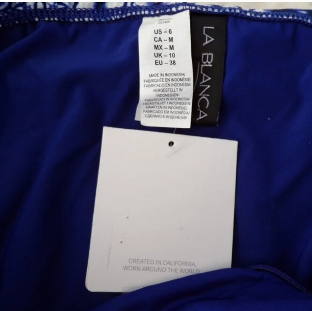 NWT La Blanca navy blue swim Suit Bikini 6